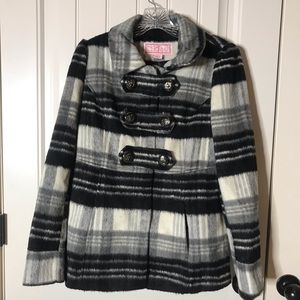 Black and white coat